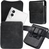 NINKI Custodia con clip per cintura per Samsung Galaxy Z Fold 8, custodia in pelle antiurto e antigraffio per Fold8, chiusura magnetica, custodia in pelle di alta qualità per Z Fold 8 Wide 2026, nero