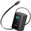 SMALLRIG Nano36 Power Bank da 10000 mAh/36 Wh, Batteria USB-C PD 45W, 6057 | Mini caricabatterie portatile con cavo retrattile, piastra V-Mount rimovibile e attacco filettato da 1/4-20, display TFT