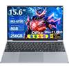 AURLAUBE PC Portatile da 15,6" con Processore Core M3-6Y30, 8 GB di RAM, SSD da 256 GB, Achermo Apribile a 180°, FHD 1920*1080, Wi-Fi 5, Bluetooth 4.2, USB 3.0, Mini HDMI. Ideale per Ufficio, Studio e Lavoro