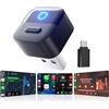 OTTOCAST Mini Pico Adattatore Wireless CarPlay & Android Auto 2 in 1, Cambio Smartphone con un Tocco, Riconnessione Automatica, Wi-Fi 6 & Bluetooth 5.4, USB-A con Adattatore USB-C, Dongle Plug & Play