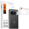 Spigen EZ Fit Optik Vetro Fotocamera [2P] per Google Pixel 10 | Trasparente, Durezza 9H, Anello Totale, Ritagli precisi per l'obiettivo, Sicuri per il flash, Cristallino