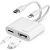 Leikurvo Adattatore USB C HDMI, adattatore multiporta USB C digitale AV con 4K 60Hz, porta di ricarica, convertitore video audio sincronizzazione schermo, compatibile con iPhone, iPad, MacBook, per TV