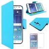 ebestStar - Cover Compatibile con Samsung J5 Galaxy SM-J500F (2015) Custodia Portafoglio Pelle PU Protezione Libro Flip, Blu + Pellicola Vetro Temperato [Apparecchio: 142.1 x 71.8 x 7.9mm, 5.0'']