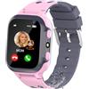 EUNICECG Smartwatch Bambini Bambina GPS Localizzazione Telefono Giochi SOS | Sveglia Chat Vocale Modelli Aula Torcia IP68 Impermeabile Digitale Orologio Smartwatch Bambino Adolescenti Compleanno Regali