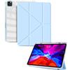 SimidunEUR Custodia per iPad (7th generation)，Bianco,Supporto Magnetico a Y Multi-Angolo, Retro Trasparente Anti-Ingiallimento, Auto Sveglia/Sonno, Cover Silicone Antiurto