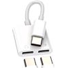 zoyuzan Doppio splitter per cuffie USB-C 2in1 DAC tipo C Jack Aux ricarica Dongle Charger Cavo adattatore audio per Samsung Galaxy S20 S21 S22 Ultra S10 per Ipad Pro Air 4 2022 Thunderbolt 3 Cable Accessori