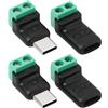 Briny River 2 Paia Di Adattatori Maschio/femmina Da Terminale A 2 Pin Per USB Tipo C 15 W 5 V/3 A Per Computer Cellulare