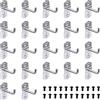 BOYIFEIJIE 22 ganci per scaffali da supermercato, 50 mm, in metallo, stabile supporto per piastre forate quadrate, pratici accessori per negozi, officine e garage