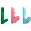 Aire Appendiabiti in plastica Biosource, verde rosa, blu chiaro, set di 3 ganci per accessori cappelli borse
