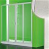 Forte BS205000001 Box Doccia Skipper Maestro Apertura Centrale, Riducibile, Bianco, 10 cm, 150 x H 185 cm