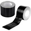 ZEONHEI 2 Rotoli da 100 mm x 10 m di Nastro Sigillante Autoadesivo Butilico Nero | ZEONHEI, Gomma con Foglio di Alluminio, Impermeabile, Resistente al Calore, per Roulotte, Tetti, Grondaie, Giunti in Legno