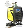 Bestschweissen.de Magnum THF 238 PRO LCD v2 TIG Saldatrice AC DC Alluminio 200A Set - Include bombola a gas Argon da 8 l, riduttore di pressione rotametro e accessori - Accensione HF Inverter saldatrice Bestsalden.de