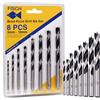 Fisch Set di punte per trapano Brad Point, 8 pezzi, in cromo vanadio per legno, misure da 3 mm a 10 mm, FSF-134893