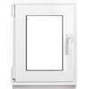 Framex Finestra Cantina PVC 45x55 cm Bianco Anta-Ribalta DIN Sinistra | Doppio Vetro 32 mm, Larghezza x Altezza: 450 x 550 mm, per Cantina, Garage, Casetta da Giardino e Ripostiglio