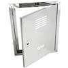 Generico Sportello Contatore GAS in acciaio ZINCATO 35x45 | Serratura e chiave Inclusa, Cornice Perimetrale, Zanche Estraibili, Prodotto Italiano, fori areazione