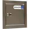 FEINZ Sportello di ispezione per camino 14x14 in acciaio inox - Apertura per camino - Sportello di manutenzione con inserto - Sportello per camino - Sportello di ispezione in metallo verniciato