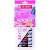 Talens Art Creation Set Iniziale Acrilico, 12 Colori (tubetti da 12 ml) | Pittura per Adulti