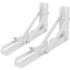 pingping1991 Staffa Pieghevole, Supporti per Mensole Triangolare Staffe per Mensole Pieghevoli Appesa a Muro Reggimensola,per Soggiorno Bagno Cucina,con Viti,2 Pezzi (Color:White,Size:35cm/14in)