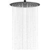 OihPaw Soffione doccia a pioggia,12 pollici,Soffione doccia grande inox | Soffione Rotondo da 30 cm,Ugelli anticalcare,Testa doccia regolabile a 360°,Attacco 1/2,Montaggio a soffitto o a parete,Nero