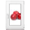 Framex Finestra da bagno bianca con doppi vetri, vetro smerigliato, 40 x 60 cm, DIN destro, finestra per cantina in PVC satinato, 400 x 600 mm, 32 mm oscillo-battente (maniglia a sinistra)