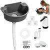 Loivnlisfe Lavabo in plastica, lavandino per roulotte, lavandino per montaggio a | Mini lavandino con tubo, pompa di scarico elettrica e accessori di drenaggio, piccolo lavandino per campeggio, giardino