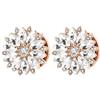 Lieson 2 Pezzi Dilatatore Plug Orecchio, Dilatatore Acciaio Chirurgico Fiore con Zirconi Dilatatori Orecchino 10mm Piercing Gioiello