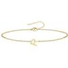 UMAGICBOX Bracciale iniziale personalizzato da donna, catena sottile C-Link in acciaio inossidabile 316L, colore oro e argento, gioiello resistente all'acqua con estensione, idea regalo donna