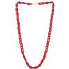 COOLSTEELANDBEYOND Collana Perline Rosse per Donna, Gioiello Statement Multi-Filo Regalo | Lunghe File a Strati con Perle Rosse Facettate, Accento Colore Audace per Outfit Festivi, Party o Look Serali