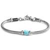 NADIR Bracciale Unisex Marlù 13BR137-T catena snake con sfera centrale turchese