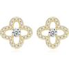 GAVU Orecchini Donna Argento 925 Placcati Oro 14K, Orecchini Punto Luce Donna Piccoli con Zirconia Cubica