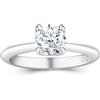 aomoso Anello da Donna - Anello con Diamante Moissanite - Con Certificazione GRA, Argento Sterling 925, Placcatura in oro Bianco 18 Carati, Purezza D+ VVS1, Finitura al Plasma. Adatto per Matrimoni