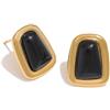 BISONBLUE Orecchini Donna 925 Orecchini a Cerchio Moda donne Regalo Earrings Women Con Perno In Pietra Da Donna