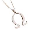 LKBEADS Collana con ciondolo minimalista a forma di Omega in argento sterling 925, con catena a maglia fine da 45 cm e ciondolo placcato argento. Gioiello ricco di significato |LKD_3DM_00933