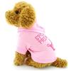ZUNEA - Vestiti per cani di piccola taglia per l'estate, con motivo a corona e camicia, con cappuccio, per cucciolo, maglietta per animali domestici, rosa M