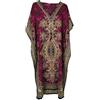 Kiran Fashion Caftano estivo da donna, stile africano, stampa Dashiki, taglia unica