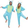 Get Trend Spongebob | Sesame Street Pigiama Uomo e Donna Intero in Pile, Costume Completo Tuta Intera con Cappuccio, Zip e Tasche, Pigiami Invernale Morbido e Caldo, Idee Regalo Divertente per Adulti