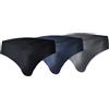 Intimidea 3 Slip Uomo Art .300011 Microfibra - Made in Italy (m/l, Grigio/Nero/Blu)