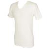 Liabel Maglietta Intima Uomo Lana Cotone 65% Lana Offerta 3-4-6 Pezzi Scollo V Maglia Intima Uomo Termica Invernale 5321 (2 Pezzi Bianco Lana, L)