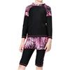 TianMaiGeLun Bambini Ragazze Costumi da Bagno Musulmani 3 Pezzi Islamico Burkini Tankinis Modest Swimsuits Padre-Figlio Muslim Swimsuits UV Swimwear Set Sun Protection Surfing Suit