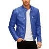 Generic Giacca in pelle sintetica da uomo, stile retrò, stile gotico, punk, piloto, bomber, giacca per le mezze stagioni, leggera, con colletto alto