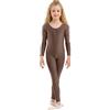 Generisch Body a maniche lunghe da bambina, tuta incrociata, con scollo rotondo, elastico, morbido, abbigliamento da gioco per bambini