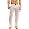 Bodywear4you Pantaloni da uomo in rete trasparente, biancheria intima da uomo, in nylon, da uomo, in rete trasparente, pantaloni lunghi Sheer Pant da uomo, in tessuto a rete in tulle
