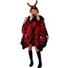 Generico Costume da Mothman con Cappuccio per Halloween, Costume da Farfalla, Mantello per Feste, Cosplay con Ali di Falena, Outfit per Feste di Halloween, Carnevale e Feste in Maschera