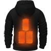 Generisch Felpa con cappuccio da uomo invernale con funzione riscaldante, casual, a maniche lunghe, senza batteria