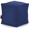CAB Pouf modello Bonao, realizzato in morbida in similpelle, riempito con palline di polistirolo, dimensioni di 40 x 40 x 40 cm, 8 colori disponibili, articolo sfoderabile e lavabile blu