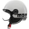 MOMODESIGN Momo Design casco jet Fgtr Evo 2206 - Bianco Quarzo lucido/Decal nero, Fgtr Evo 2206 - Bianco quarzo / Nero