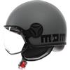 MOMODESIGN Momo Design casco jet Fgtr Classic 2206 - Grigio Opaco/ Decal Nero, Fgtr Classic 2206 - Grigio opaco Nero