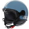 MOMODESIGN Momo Design casco jet Fgtr Classic 2206 Candy - Sky Blu lucido/ Decal Bianco Tg M, Fgtr Classic 2206 Candy - Sky blu lucido Bianco