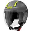 Givi casco demi-jet 11.7 Solid Color - Titanio opaco / Giallo, 11.7 Solid - Titanio opaco / Giallo