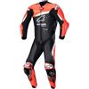 Alpinestars tuta intera in pelle Gp Plus V4 - 1321 Black Red Fluo White Tg 56, GP Plus V4 suit - 1321 Black Red Fluo White